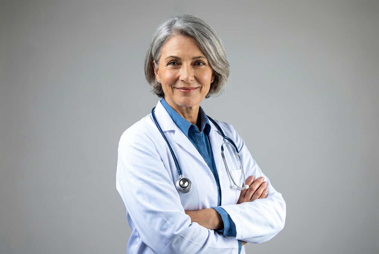 Médica profissional com CRM verificado