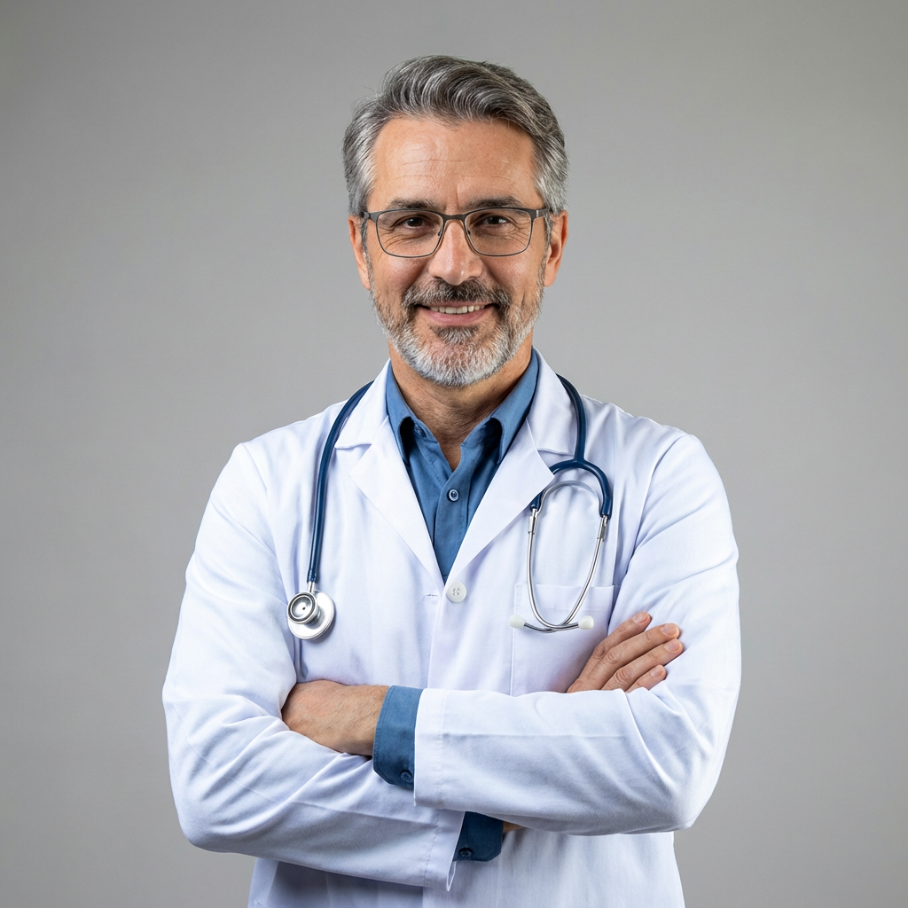 Médico profissional com CRM verificado